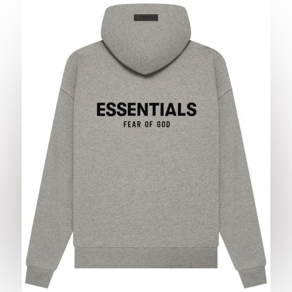 NEW Fear of God Essentials Hoodie 'Dark Oatmeal' - Picture 3 of 7